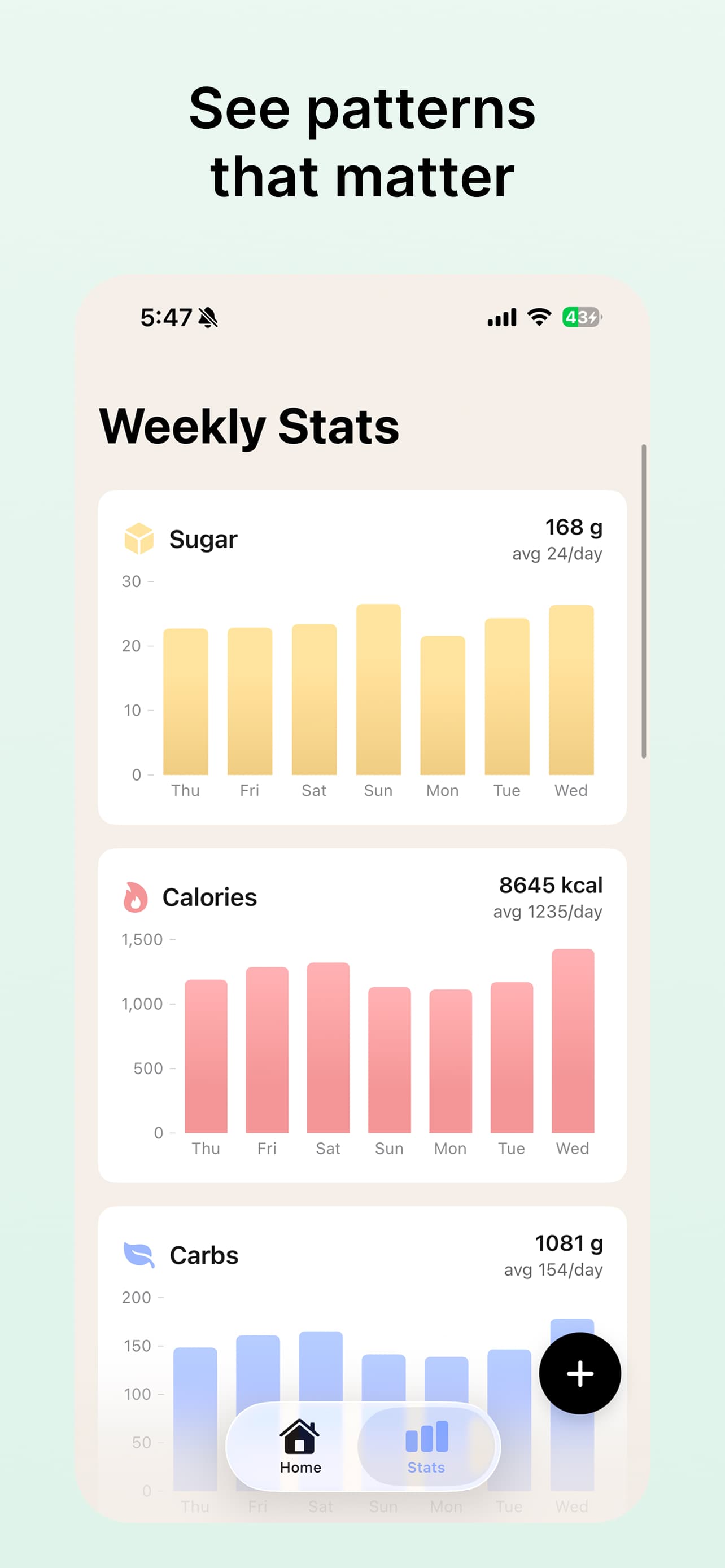 Logging a meal in My Food Journal